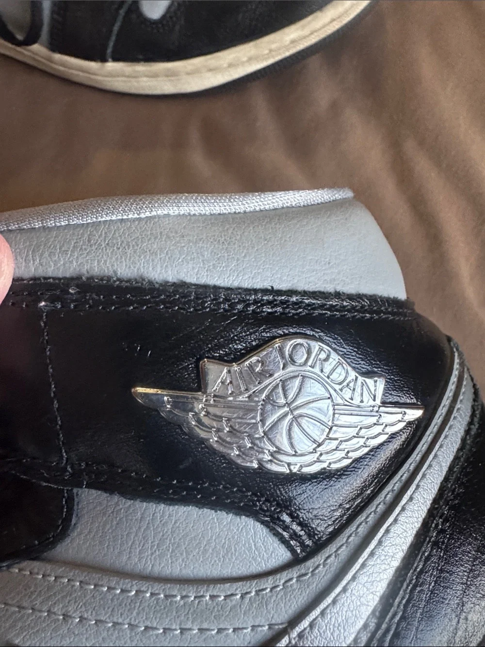 Jordan Men’s High-Top Sneakers in Black and Gray